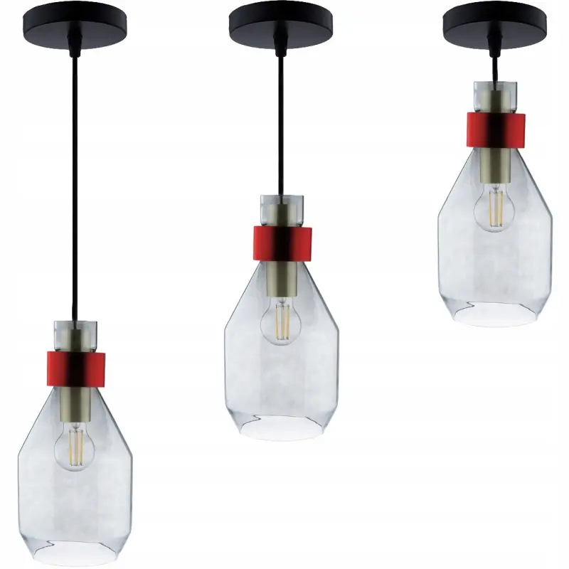 Pendelleuchte mit 1x E27-Sockeln, Hängelampe Dunkle Glas UMBRA LUMILED – Bild 3