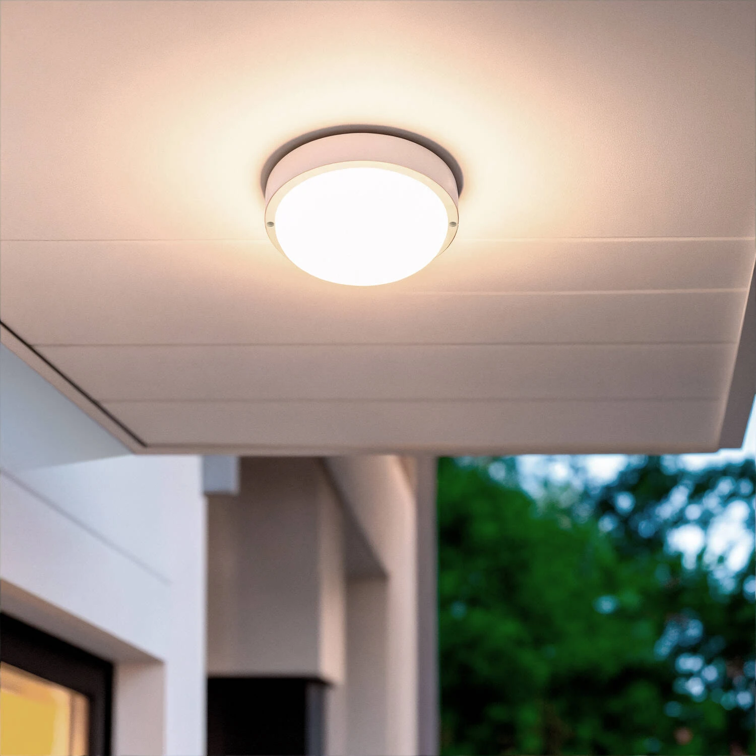 LED-Deckenleuchte 25W Rund für Außen Ø175 mm IP65 Hublot Weiß Warmweiß 3000K – Bild 2