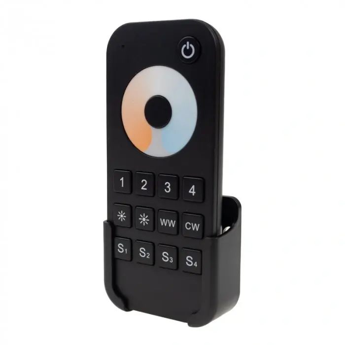 RF-Touch-Fernbedienung für CCT-Steuerungen V2 und V2-L 4-Zonen-Dimmer RT7 Ecolight schwarz – Bild 3
