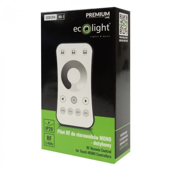RF Touch-Fernbedienung für MONO V1 und V1-L 1-Zonen-Dimmer R6-1 Ecolight weiß – Bild 2