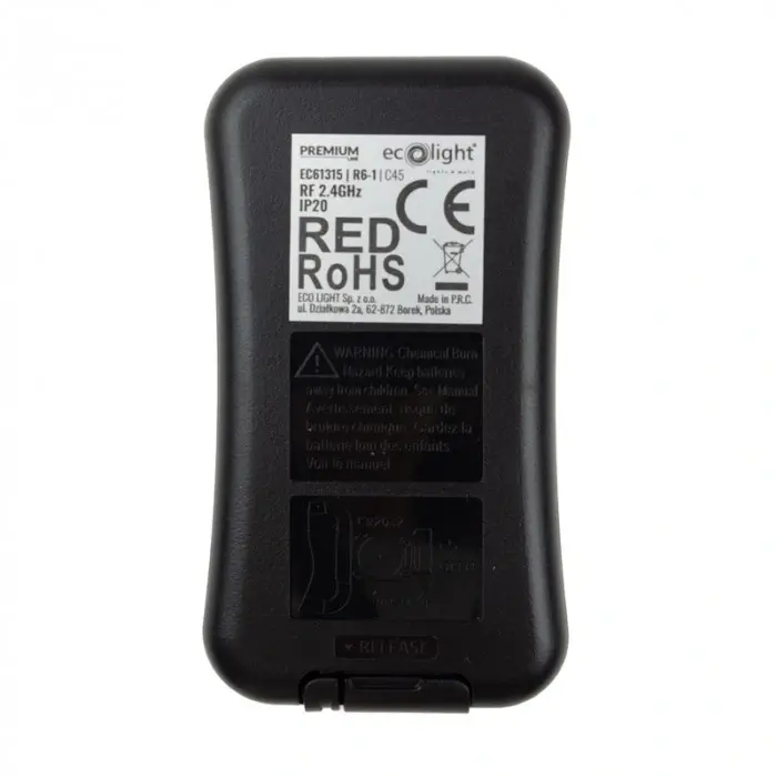 RF Touch-Fernbedienung für MONO V1 und V1-L 1-Zonen-Dimmer R6-1 Ecolight schwarz – Bild 3