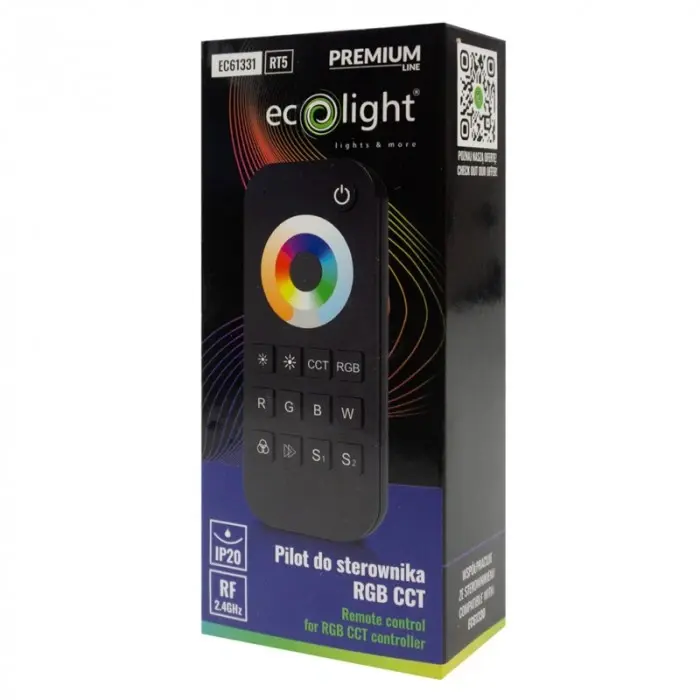 RF Touch-Fernbedienung für RGB CCT V5-M 1-Zonen-Dimmer schwarz RT5 Ecolight – Bild 4