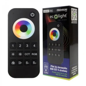 RF Touch-Fernbedienung für RGB CCT V5-M 4-Zonen-Dimmer schwarz RT10 Ecolight