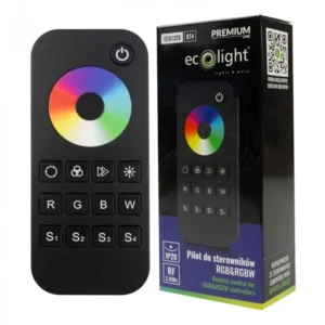 RF Touch-Fernbedienung für RGB RGBW V3 und VP 1-Zonen-Dimmer schwarz RT4 Ecolight