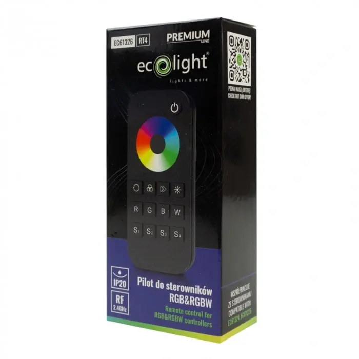 RF Touch-Fernbedienung für RGB RGBW V3 und VP 1-Zonen-Dimmer schwarz RT4 Ecolight – Bild 4