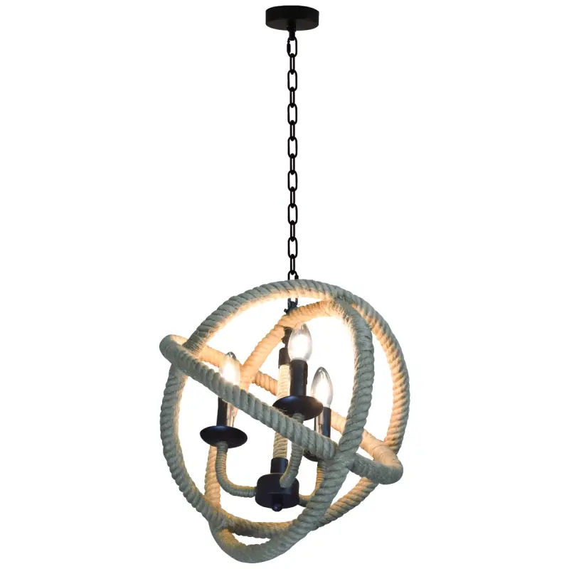 ROPE GLOBO Deckenleuchte 3xE14 ROPE LOFT Vintage - GOLDLUX (Polux) – Bild 3
