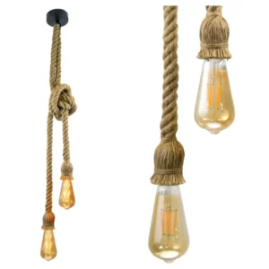 ROPE Hänge-Deckenleuchte 2xE27 ROPE LOFT Vintage - GOLDLUX (Polux)