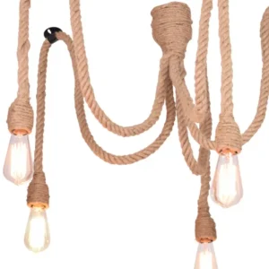 ROPE SPIDER DECKENHÄNGELAMPE 5xE27 Schwarz und Beige GOLDLUX (Polux)