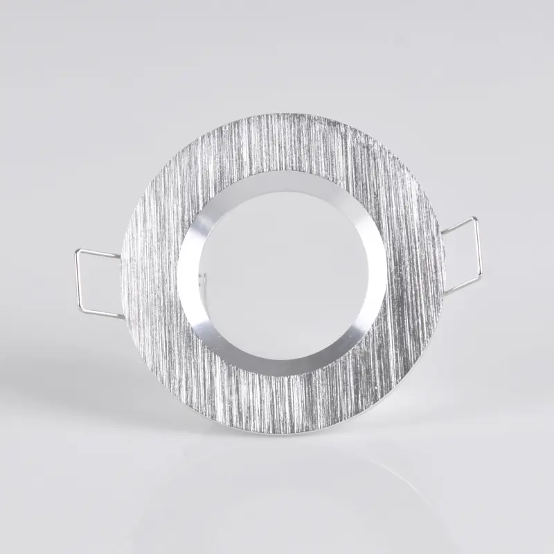 Runde silber gebürstete Einbauleuchte BORAS Eyelet MR16 IP44 GOLDLUX (Polux) – Bild 4