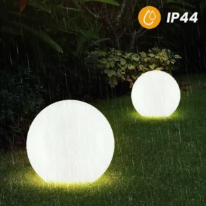 Solar-LED-Lampe, Solar Gartenleuchte IP44 6500K 25cm Kugelleuchte Weiße ATRIS LUMILED