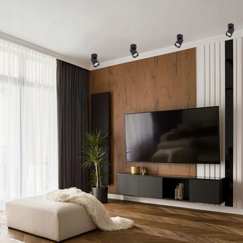 TIMO Decken-/Wandleuchte Wandleuchte Reflektor bewegliche Halogenleuchte 1 xGU10 schwarzes LVT – Bild 2