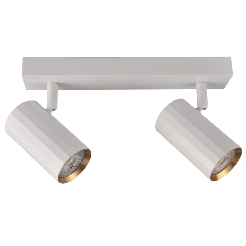 Wand- und Deckenstrahler 2x GU10 Weißgold NICEA Sanico Goldlux