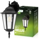 Wandleuchte Außen E27, Hängende Gartenlaterne Schwarz BELLIS LUMILED, Frontansicht