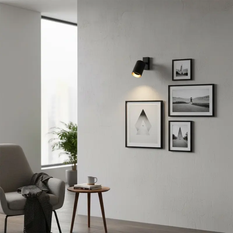 Wandleuchte Reflektor Wand- und Deckenleuchte LED 1 xGU10 MARIBEL Schwarz GOLDLUX (Polux) – Bild 2