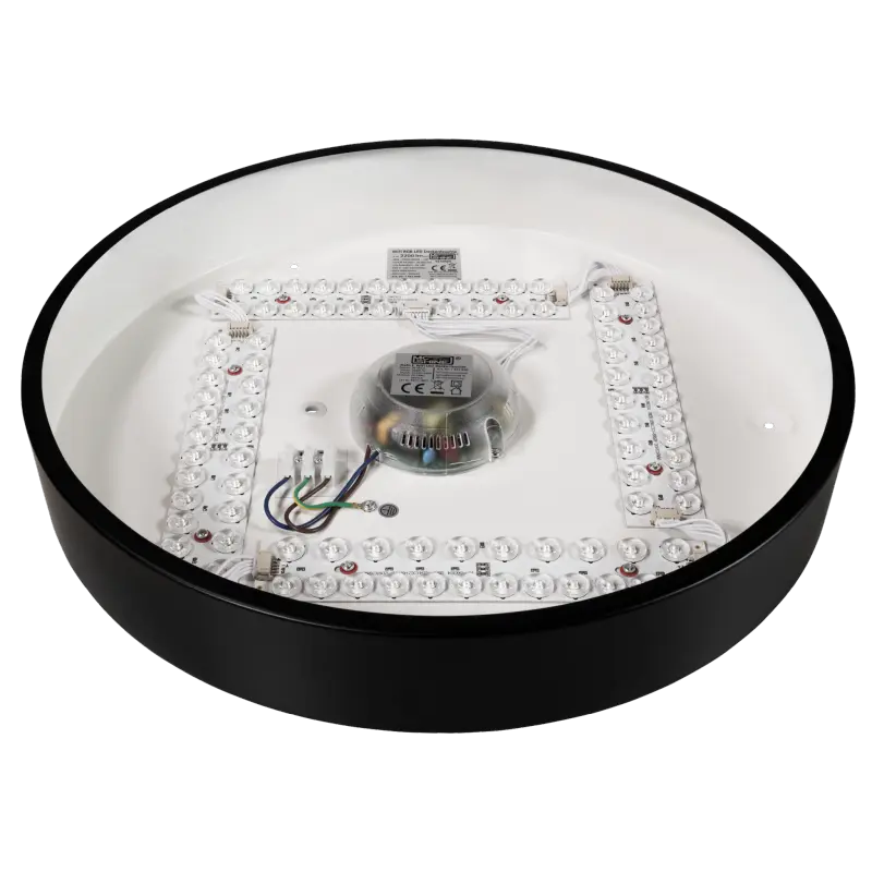 Wifi LED-Deckenleuchte McShine 35W, 4.450lm, Ø40cm, CCT+RGB, schwarz – Bild 3