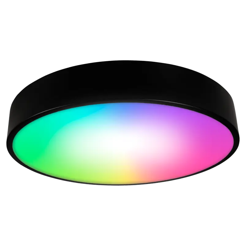 Wifi LED-Deckenleuchte McShine 35W, 4.450lm, Ø40cm, CCT+RGB, schwarz – Bild 5