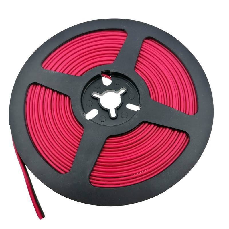 Barcelona LED B1693-MONO-6, zweiadriges rot-schwarzes Anschlusskabel, zusätzliche Rollenansicht