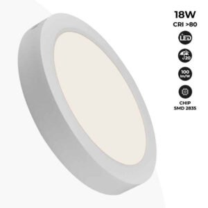 LED-Deckenleuchte B1230-B-18W-BN 18W 4000K Weiß – Frontansicht
