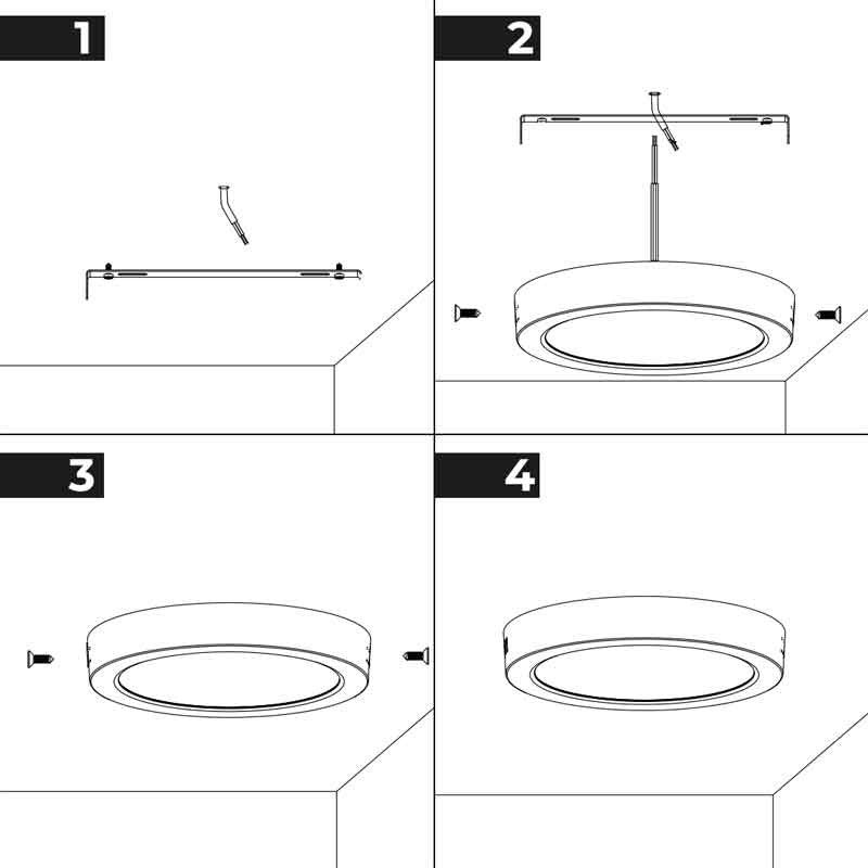 LED-Deckenleuchte B1230 18W – Maße Ø226 × 35 mm