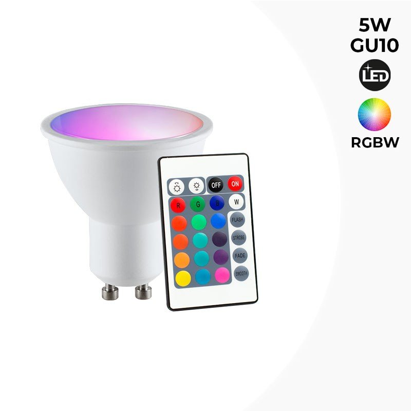 LED GU10 RGBW 5 W 400 lm mit Fernbedienung