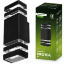 LUMILED PROTEA Aluminium-Außenwandleuchte 2×GU10 Schwarz – IP44 – Hauptproduktfoto