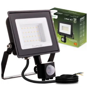 LUMILED ZUNA2 LED-Fluter 30W 4000K mit PIR-Sensor – IP44 – Hauptproduktfoto